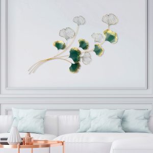 Decoratiune de perete metalica multicolora 120x4x100 cm pictata manual Yiwu - imagine 2