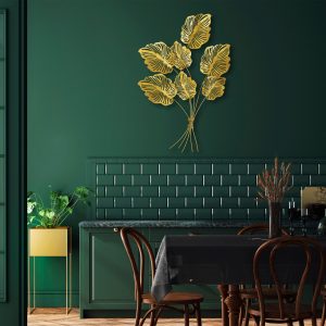 Decoratiune de perete Taliptra din metal multicolor 115 x 107 cm pictata manual - imagine 2