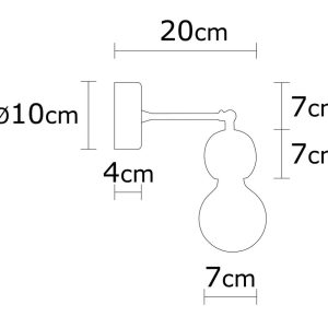 Aplica de perete Afrodisias N-822 Noor 14x20 cm E27 100W natural - imagine 4