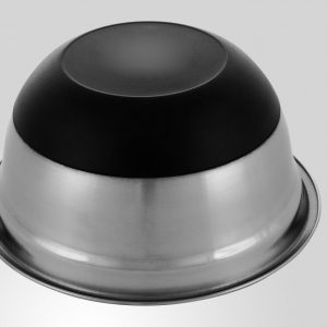 Bol Maxi din inox satinat 30 cm cu baza antiaderenta Vanora argintiu siliconat - imagine 4