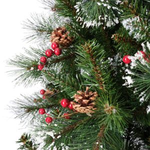 Brad Pine snowy Decoris 98x180 cm verde artificial pentru decoratiuni de Craciun - imagine 3