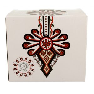 Cana Jumbo XXL 0.9 L din Porțelan Multicolor cu Ornament Rural, Compatibilă cu Mașina de Spălat Vase și Cuptor cu Microunde - imagine 4