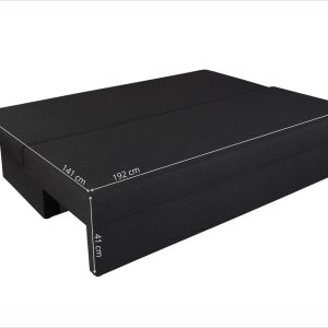 Canapea extensibila Alfi Anthracite 192x80x77 cm cu lada de depozitare si perne imprimeu Roses Flower, confortabila si moderna - imagine 5