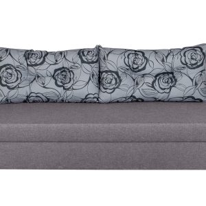 Canapea extensibilă Alfi Grey 192x80x77 cm cu ladă de depozitare, design modern, material textil, Flower, suprafață dormit 194x141 cm - imagine 7