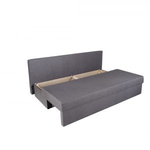 Canapea extensibila Alfi Grey 192x80x77 cm cu lada de depozitare si perne Jasmine Flower, confortabila si eleganta pentru living - imagine 8