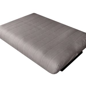 Canapea extensibilă Click-Clack Felicity 195x75x90 cm gri deschis cu ladă de depozitare, husa textilă, design modern pentru apartament și birou - imagine 3