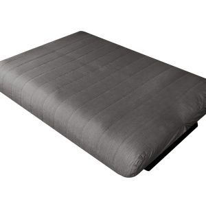 Canapea extensibila Click-Clack Felicity 195x75x90 cm Gri inchis cu lada depozitare si husa textil moderna - imagine 3