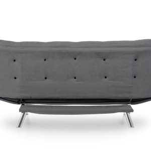 Canapea extensibila Misa Sofabed gri 3 locuri 198x128 cm metal cu 2 perne decorative - imagine 5