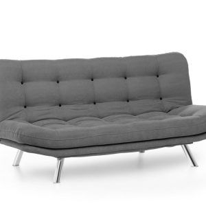 Canapea extensibila Misa Sofabed gri 3 locuri 198x128 cm metal cu 2 perne decorative - imagine 9