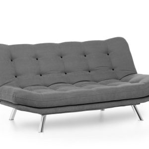 Canapea extensibila Misa Sofabed gri 3 locuri 198x128 cm metal cu 2 perne decorative - imagine 10