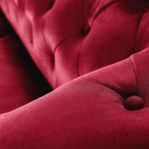 Canapea extensibila Oxford Chesterfield 3 locuri 88x216x75 cm Red, material textil, design elegant si confortabil - imagine 16