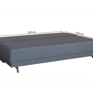 Canapea Extensibilă Roma Grey Flower 205x90 cm cu Lada de Depozitare, Design Modern și Confortabil - imagine 4