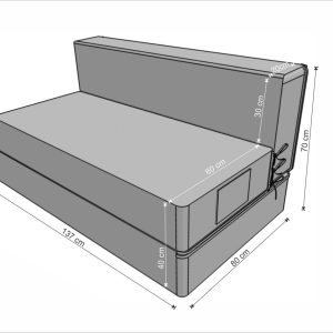 Canapea extensibila Urban Living 136x80x40 cm Verde material textil rezistent multifunctionala cu asamblare necesara - imagine 5