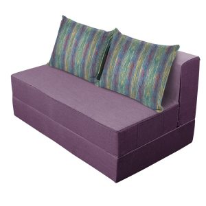 Canapea extensibila Urban Living 136x80 cm Purple cu husa textila rezistenta, multifunctionala si economica de spatiu - imagine 4