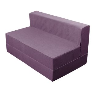 Canapea extensibila Urban Living 136x80 cm Purple cu husa textila rezistenta, multifunctionala si economica de spatiu - imagine 5