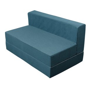 Canapea extensibilă Urban Living 136x80 cm Turcoaz/Stripes, multifuncțională, material textil rezistent, ideală pentru economisirea spațiului - imagine 4