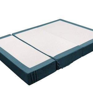 Canapea extensibilă Urban Living 136x80 cm Turcoaz/Stripes, multifuncțională, material textil rezistent, ideală pentru economisirea spațiului - imagine 5