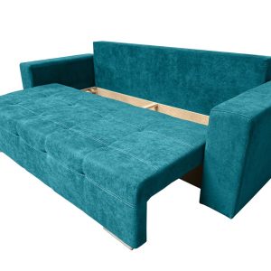 Canapea extensibila Venice 238x96x80 cm albastru cu lada de depozitare, confortabila si durabila din materiale de calitate superioara - imagine 6