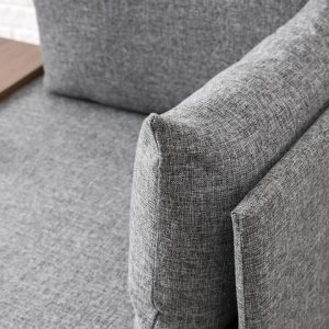 Canapea Fly Armchair Right Balcab Home 1 loc gri 100x75x80 cm cu picioare din plastic dur - imagine 3