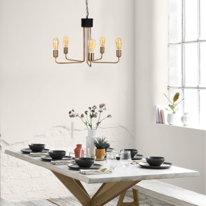 Candelabru negru antic Opviq Mum 5 x E27 40 W metal 55 cm diametru 75 cm inaltime pentru living dormitor birou hol - imagine 4