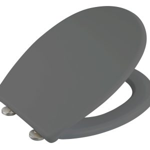 Capac de toaletă automat Easy-Close Wenko Vorno Neo 37 x 46 cm gri duroplast inox - imagine 2