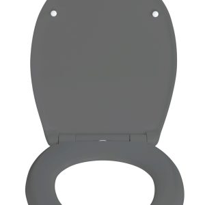 Capac de toaletă automat Easy-Close Wenko Vorno Neo 37 x 46 cm gri duroplast inox - imagine 3