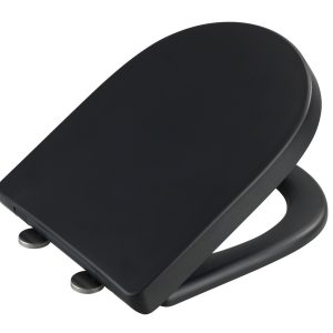 Capac de Toaletă Wenko Exclusive O.novo 36.5 x 45 cm Duroplast Negru cu Sistem Fix-Clip Antialunecare - imagine 3
