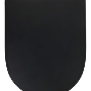 Capac de Toaletă Wenko Exclusive O.novo 36.5 x 45 cm Duroplast Negru cu Sistem Fix-Clip Antialunecare