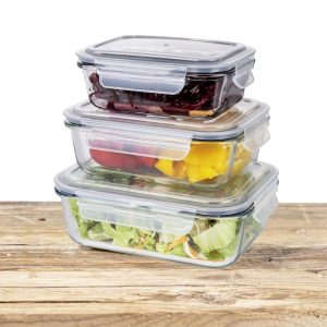 Caserola Transparenta Wenko Pacu 0.6 L 18x13x6.5 cm din Sticla si Polipropilena pentru Organizarea Bucatariei - imagine 5