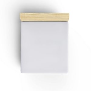 Cearceaf de pat cu elastic 180x200 cm alb 100% bumbac ranforce Patik cu protectie antibacteriana - imagine 3