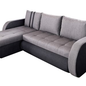 Coltar extensibil reversibil Siena Duo Antracit/Gri 243x141 cm cu lada de depozitare pentru living modern si confortabil - imagine 4