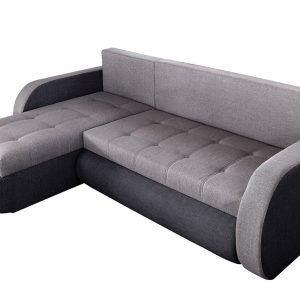 Coltar extensibil reversibil Siena Duo Antracit/Gri 243x141 cm cu lada de depozitare pentru living modern si confortabil - imagine 6