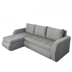 Coltar extensibil reversibil Siena Grey 243x141 cm cu lada de depozitare si structura din lemn, spuma poliuretanica si arcuri sinusoidale - imagine 4