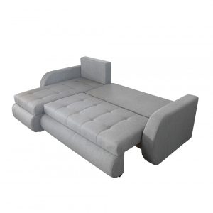 Coltar extensibil reversibil Siena Grey 243x141 cm cu lada de depozitare si structura din lemn, spuma poliuretanica si arcuri sinusoidale - imagine 5