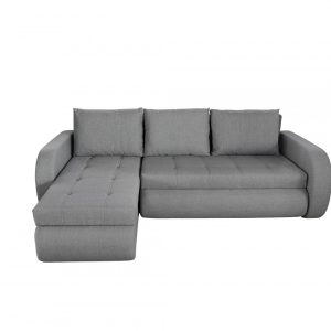 Coltar extensibil reversibil Siena Grey 243x141 cm cu lada de depozitare si structura din lemn, spuma poliuretanica si arcuri sinusoidale - imagine 8