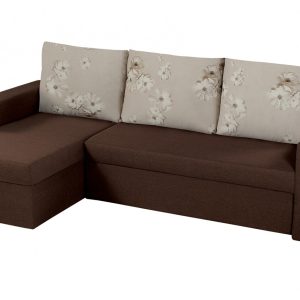 Coltar extensibil reversibil Oslo Dark Chocolate cu lada de depozitare 247x148x78 cm material textil - imagine 4