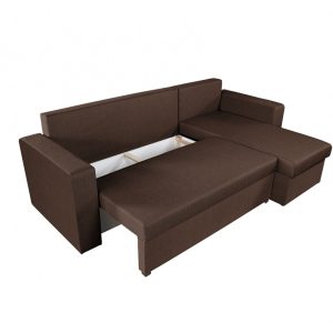 Coltar extensibil reversibil Oslo Dark Chocolate cu lada de depozitare 247x148x78 cm material textil - imagine 5