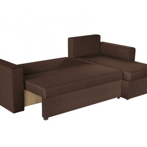 Coltar extensibil reversibil Oslo Dark Chocolate cu lada de depozitare 247x148x78 cm material textil - imagine 6