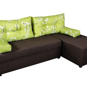 Coltar extensibil reversibil Modena Coffee Jasmine Flower 206x145x80 cm cu lada de depozitare, design elegant si confortabil, suprafata de dormit 140x206 cm - imagine 5