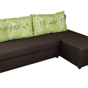 Coltar extensibil reversibil Modena Coffee Jasmine Flower 206x145x80 cm cu lada de depozitare, design elegant si confortabil, suprafata de dormit 140x206 cm - imagine 7