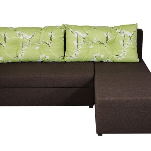 Coltar extensibil reversibil Modena Coffee Jasmine Flower 206x145x80 cm cu lada de depozitare, design elegant si confortabil, suprafata de dormit 140x206 cm - imagine 8