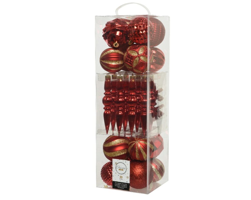 l-cutie-cu-30-globuri-asortate-kerstrood-mix-decoris-plastic-rosuauriu