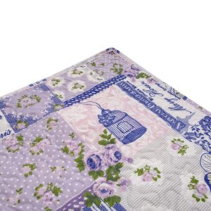 Cuvertura matlasata Alcam Mary 210x240 cm microfibra florala lavabila confortabila pentru dormitor - imagine 10