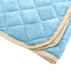 Cuvertura Matlasata Cocolino Alcam 210x220 cm Bleu Ciel Microfibra Fleece pentru Confort si Eleganta - imagine 5