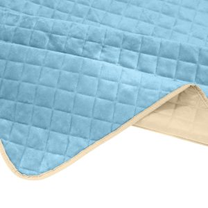 Cuvertura Matlasata Cocolino Alcam 210x220 cm Bleu Ciel Microfibra Fleece pentru Confort si Eleganta - imagine 6
