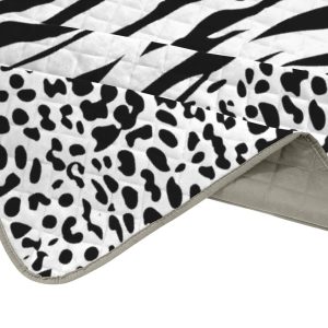 Cuvertura Matlasata Cocolino Alcam Zebra 210x220 cm Fina Moale Lavabila Design Elegant - imagine 4