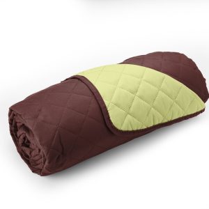 Cuvertura matlasata Alcam 210x220 cm ChocoLime microfibra cu 2 fete lavabila si confortabila - imagine 4