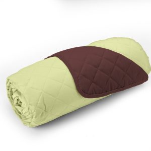 Cuvertura matlasata Alcam 210x220 cm ChocoLime microfibra cu 2 fete lavabila si confortabila - imagine 5