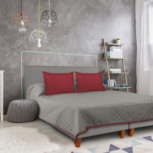 Cuvertura matlasata 2 fete Alcam 210x220 cm Pompeian microfibra cu fibra siliconica pentru confort si caldura - imagine 4