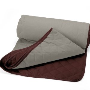 Cuvertura matlasata 2 fete Alcam 210x220 cm Hot Chocolate microfibra cu umplutura fibra siliconica pentru confort si eleganta in dormitor - imagine 3